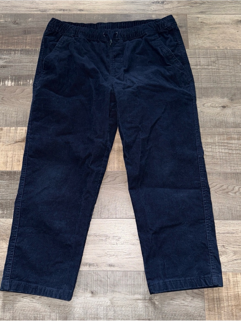 Cat & Jack Navy Corduroy Drawstring Pants boys 14 husky